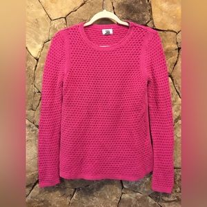 Old Navy Scallop Stitch Magenta/Hot Pink Medium Sweater